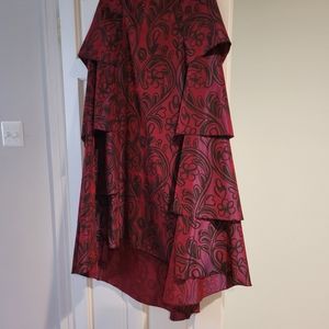 Mariella  Burani long skirt burgundy black print